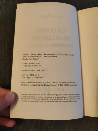 La odisea de occidente modernidad y ecosofía