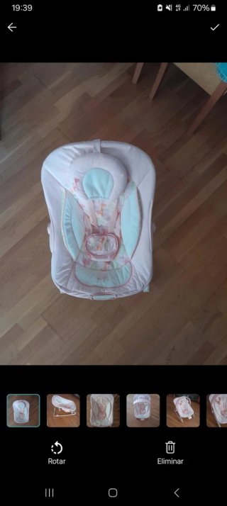 Mecedora para bebé rosa