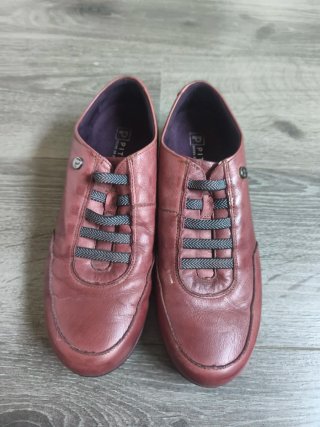 Zapatos Pitillos Piel Mujer Burdeos