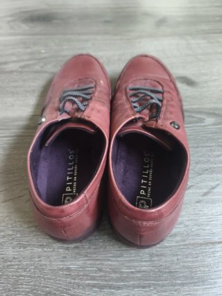 Zapatos Pitillos Piel Mujer Burdeos