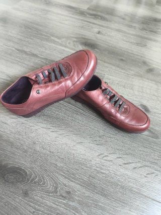 Zapatos Pitillos Piel Mujer Burdeos