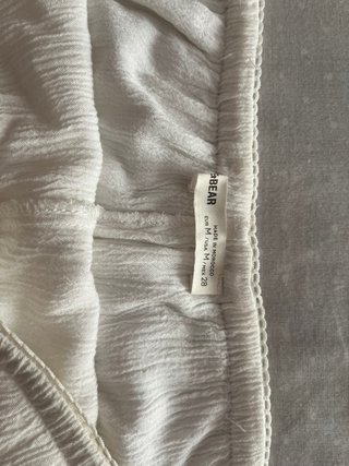 Falda pantalón blanca volantes