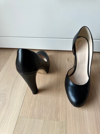 Décolleté nere in pelle