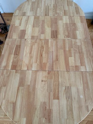Mesa Redonda Comedor Madera y Metal