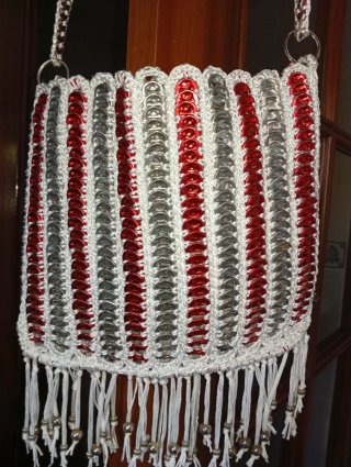 Bolso  Bandolera con Flecos y abalorios
