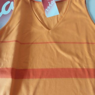Pijama naranja verano nuevo rayas