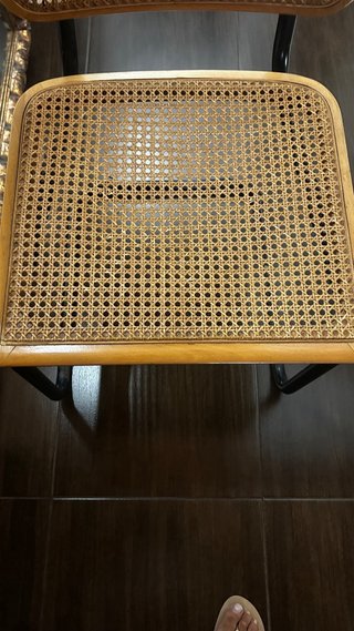 Silla Marcel Breuer Cesca B64 Ratán Madera Metal