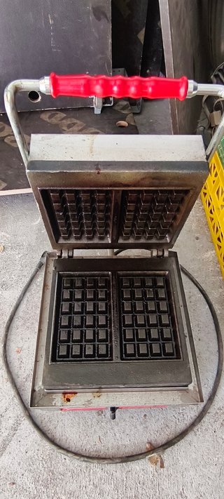 Gofrera industrial doble placas hierro fundido