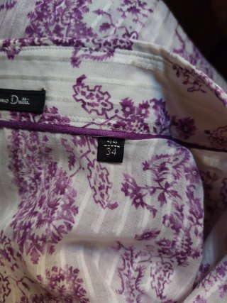 Blusa Massimo Dutti Morada y Blanca