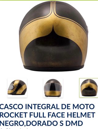 Casco DMD Rocket Full Face Negro Dorado