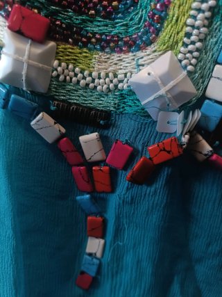 Vestido Yokana  Rosario Flores Azul Talla L