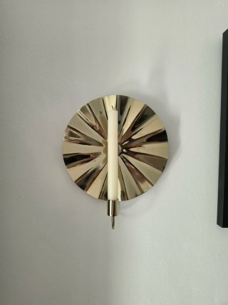 Candelabro de pared dorado
