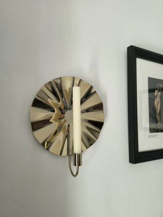 Candelabro de pared dorado