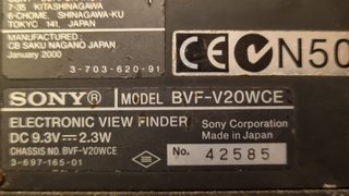 Visor Cámara Sony BVF-V20WCE