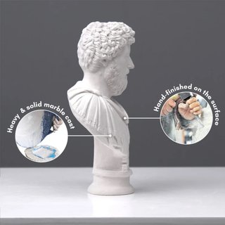 Figura Marco Aurelio Mármol Reconstituido