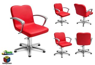SILLON COMPLETO OK302 ROJO PIE ESTRELLADO