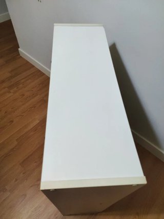 Mueble zapatero blanco 2 cajones