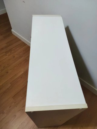 Mueble zapatero blanco 2 cajones