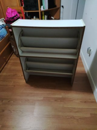 Mueble zapatero blanco 2 cajones