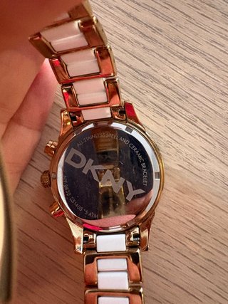 Reloj DKNY Cerámica Dorado y Blanco