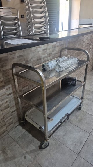 Camarera Acero Inox Hostelería 85x85x45