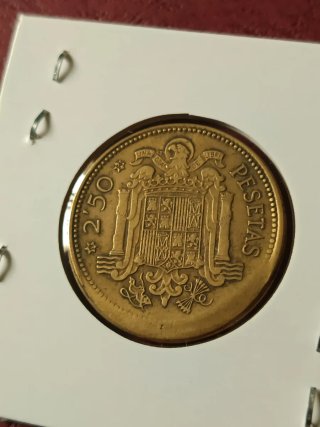 2.50 Pesetas 1953 Error desplazada