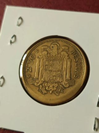 2.50 Pesetas 1953 Error desplazada