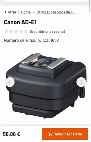 Canon AD-E1 Adaptador Zapata