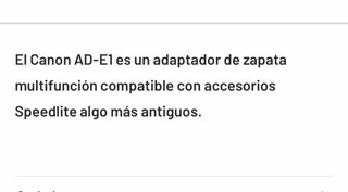 Canon AD-E1 Adaptador Zapata