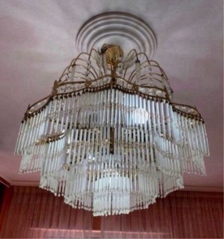 Lámpara de lágrimas cristal y metal
