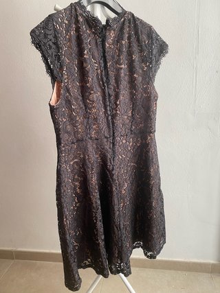Vestido de encaje negro H&M tall L muy buen estado