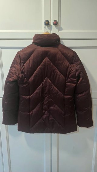 Chaqueta acolchada burdeos satinada T M