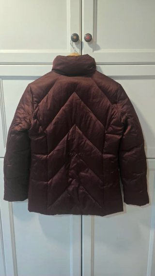 Chaqueta acolchada burdeos satinada T M