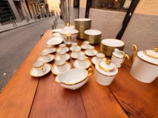 Vajilla Limoges Porcelana Dorada