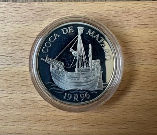 Moneda Plata 5 ECUs 1996 España