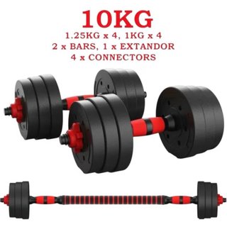 Mancuernas 10kg Ajustables + Barra