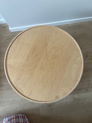 Mesita auxiliar redonda de madera