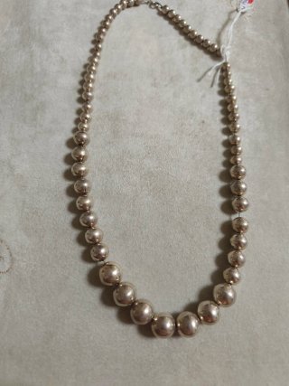 Collar Plata Ley Bolas