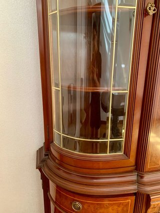 Mueble Salón boiserie con vitrina estilo Vintage