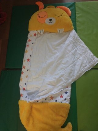 Saco dormir infantil perro amarillo estrellas