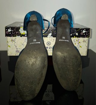 ZAPATO FIESTA CLAN KARACHi - VERDE AZULADO T 38