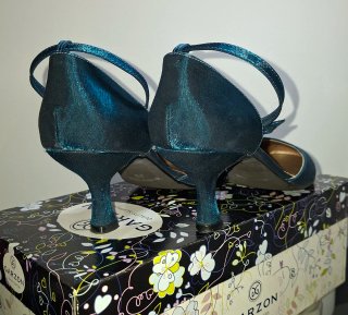 ZAPATO FIESTA CLAN KARACHi - VERDE AZULADO T 38