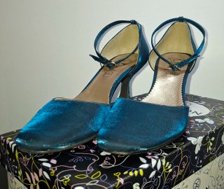 ZAPATO FIESTA CLAN KARACHi - VERDE AZULADO T 38