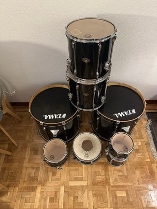 Batería acústica Tama RockStar doble bombo  8 pzas