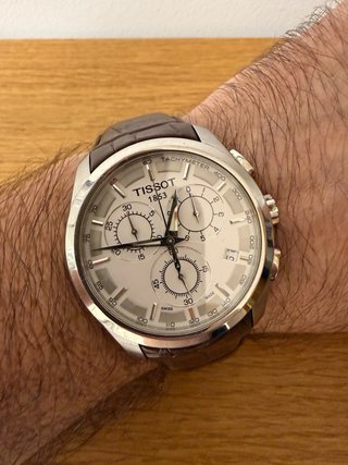 Reloj Tissot Cronógrafo Acero y Piel Marrón