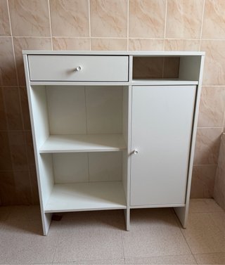 Mueble auxiliar blanco multifunción