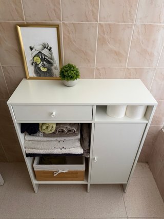 Mueble auxiliar blanco multifunción