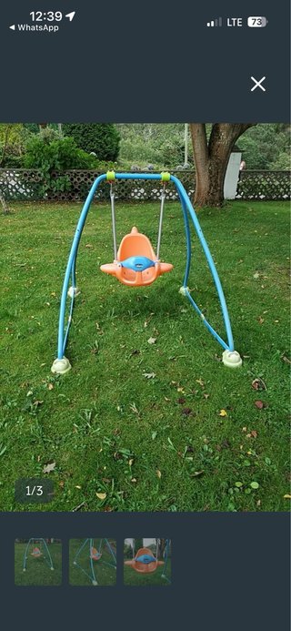 Columpio infantil Chicco naranja y azul
