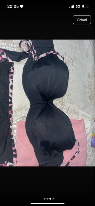Costume da bagno leopardato rosa e nero