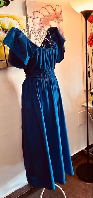 Vestito in cotone blu